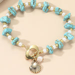 Irregular Turquoise Gravel Boho Chic Bracelet