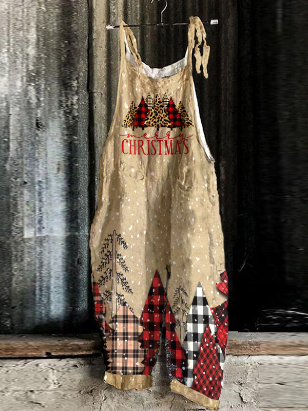 Ladies Christmas Print Casual Jumpsuit