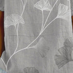 Women's Flower And Leaf Art Pattern Print Casual Cotton And Linen Shirt