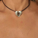 Boho Wax Rope Heart Pendant