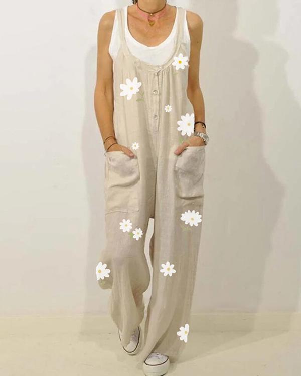 women's Floral Print Strapless Jumpsuit