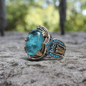 🎁Luxury Sapphire Carving Ring