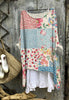Retro Contrast Floral Casual Top