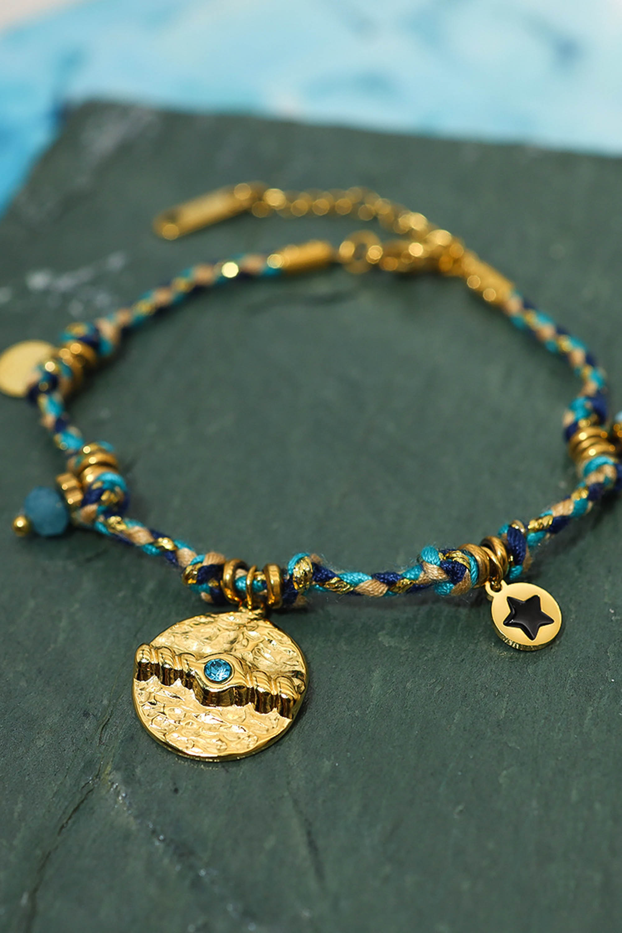 Bohemian style natural stone vintage bracelet