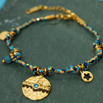 Bohemian style natural stone vintage bracelet