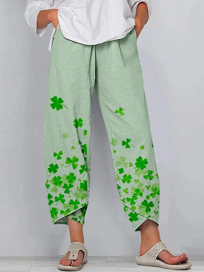Sanpa Cotton And Linen Casual Trousers